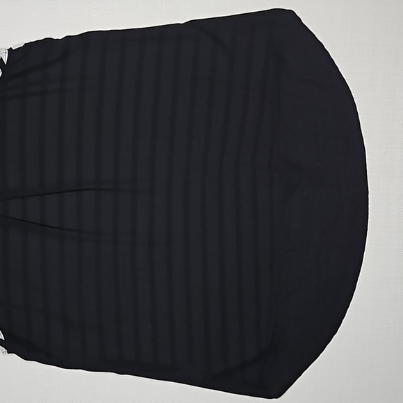 Papermoon Tank Top Gray and White Stripe with Pocket and Sheer Black Back Size M - Picture 5 of 15